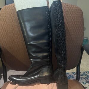ANTONIO MELANI Black Leather Boots